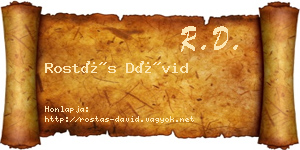 Rostás Dávid névjegykártya